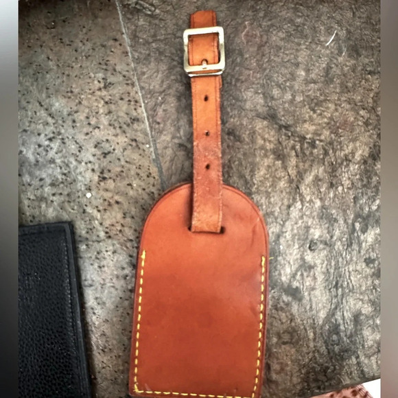 Vintage LOUIS VUITTON Paris Tan Vachetta Leather Luggage Tag - Picture 7 of 7